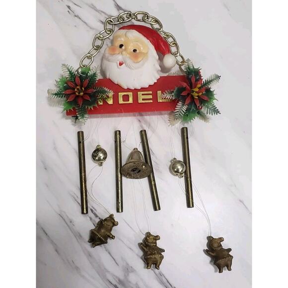 MCM Christmas Tree Wind Chime Hong Kong Kitschy Holiday Decor NOEL santa - Picture 6 of 6
